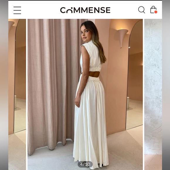 Mock Neck Cut Out Long Dress BLACK ONLY. - Picture 2 of 4